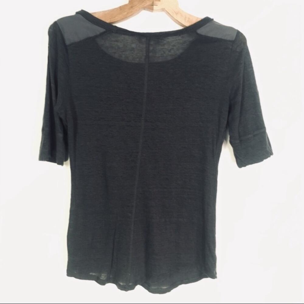 Banana Republic Gray Linen Silk Natural Fibers T Shirt Sz Small Minimalism - Picture 7 of 12